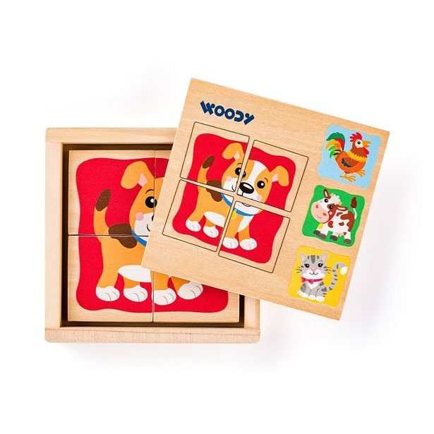 WOODY Minipuzzle - Zvířátka