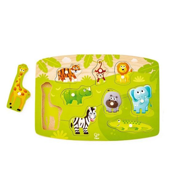 Puzzle na desce - Džungle