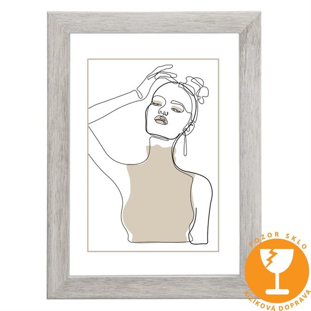 Hama rámeček dřevěný KOPENHAGEN, taupe, 50x70 cm