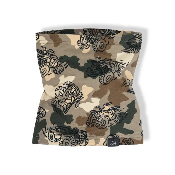 ESITO Bavlněný nákrčník Čtyřkolky - hnědá