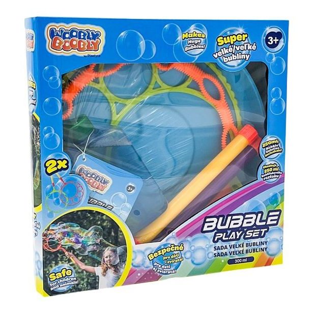 Plastica Bublifuky - Sada Velké bubliny - 2 nástavce + náplň 300ml