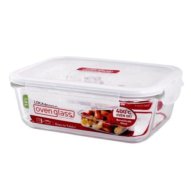 LOCKNLOCK DÓZA NA POTRAVINY, BOROSILIKÁTOVÉ SKLO, 1L_hamashop