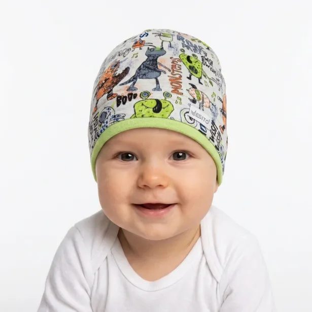 ESITO Dětská čepice Monsters - zelená