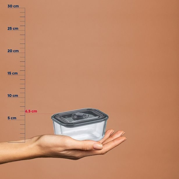 KELA Dóza na potraviny skladovací Aurelia sklo 14,0x10,0x6,5cm 0,4l KL-12643