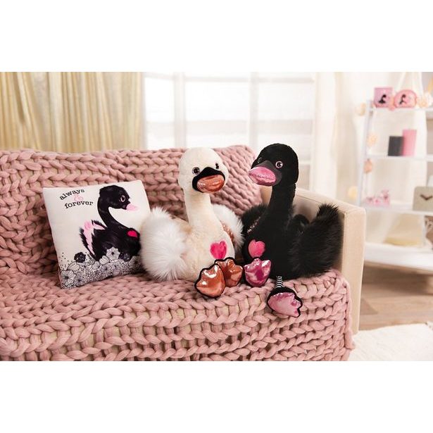 NICI NICI polštář Love Černá Labuť 30x30cm, GREEN