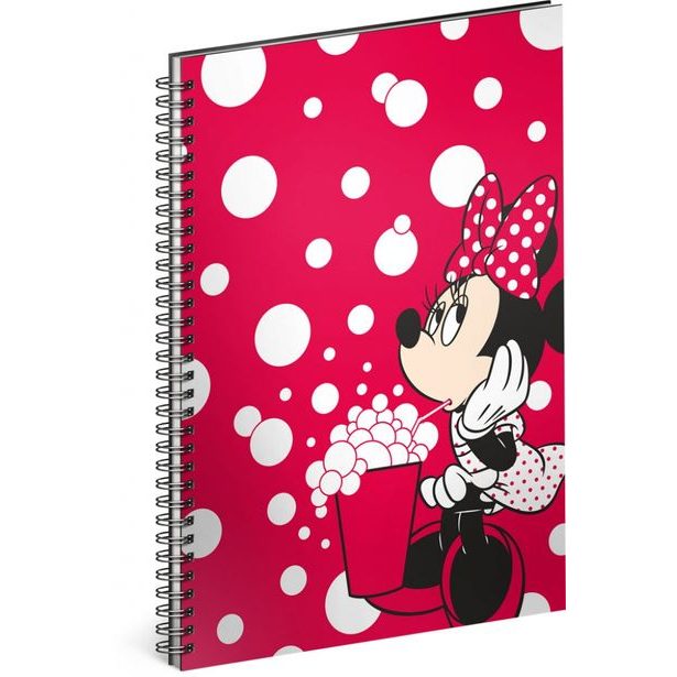 Spirálový blok Minnie – Red, linkovaný, A5 Baagl