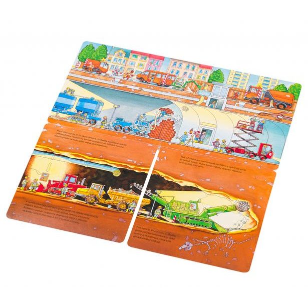 STAVBY NAD A POD ZEMÍ – Velkoformátová rozkládací kniha