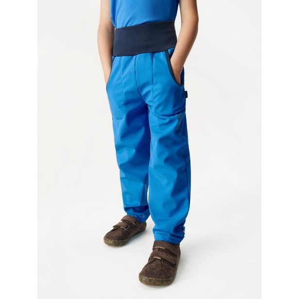Dětské softshellové kalhoty s fleecem Basic, Modrá