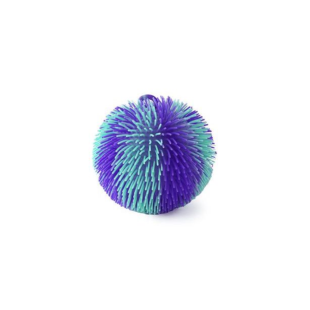 SPORTO Střapatý duhový míč se světlem - modro zelený