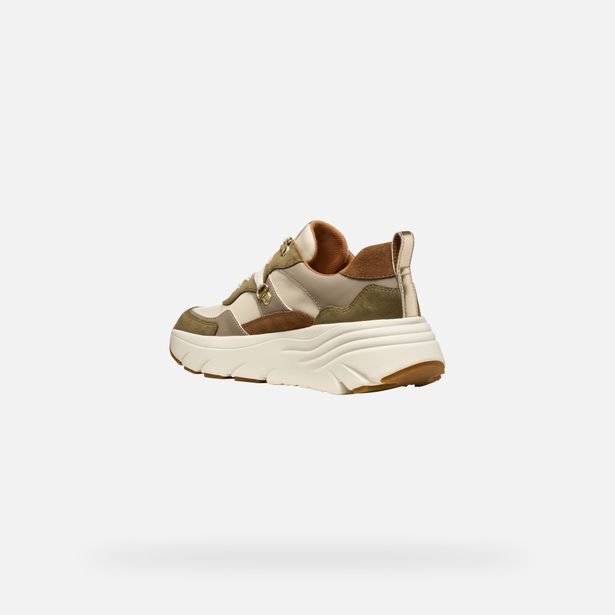 Khaki dámské tenisky Geox Diamanta