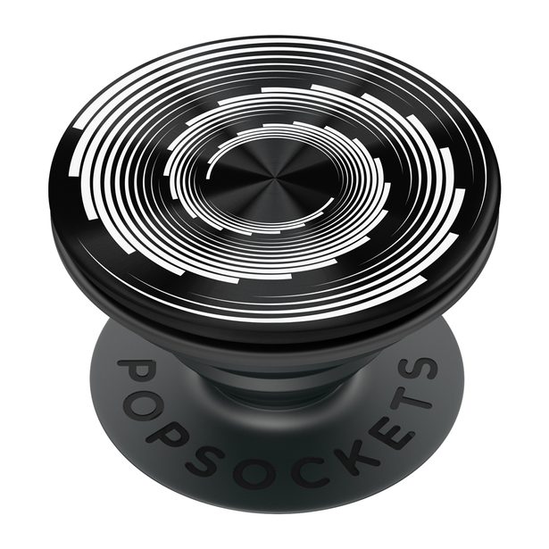 PopSockets PopGrip Gen.2, Backspin Endless Waves, otáčecí (kuličkové ložisko), černý/bílý