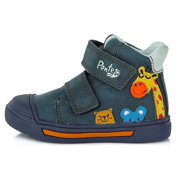 Dětské kožené boty, Ponte20, ANIMALS - Royal Blue