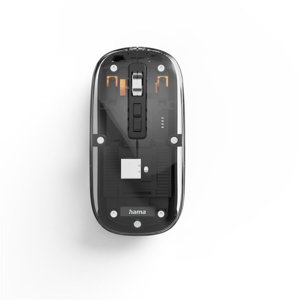 Hama bezdrátová Multi Device myš WM-600, plochá, tichá, transparentní