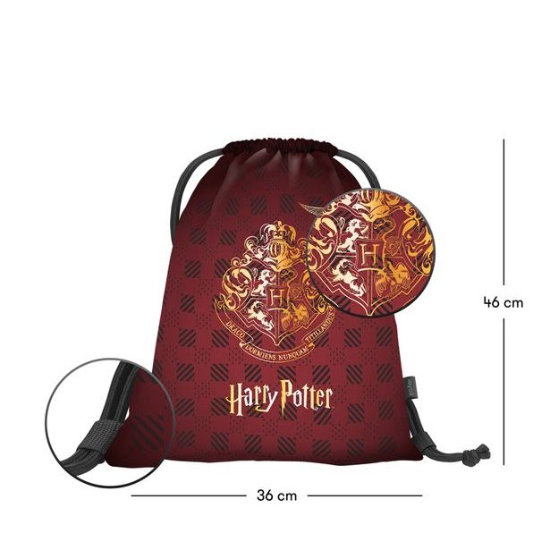 BAAGL SET 3 Skate Harry Potter Bradavice vínový: batoh, penál, sáček