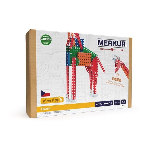 MERKUR - Stavebnice Merkur - ZOO - Žirafa, 231 dílků
