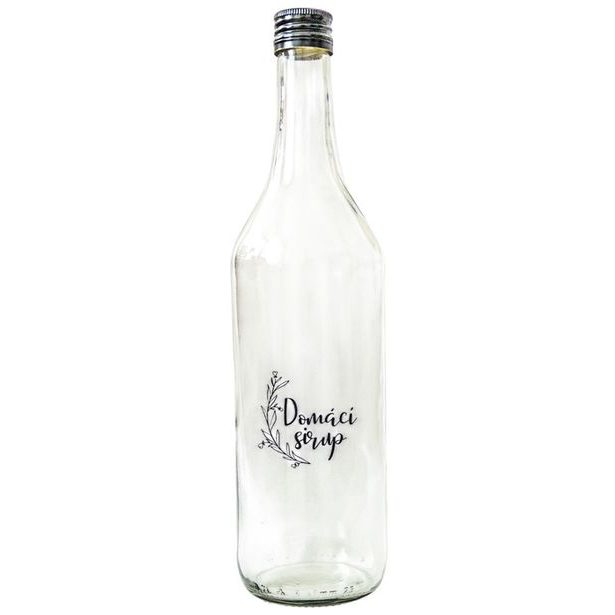 láhev 0,7l DOMÁCÍ SIRUP, 3ks, vč.zátk šroub Al, sklo