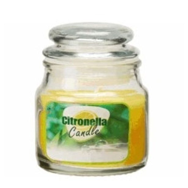 svíčka proti hmyzu, d 6x 9cm, CITRONELA, parafín ve skl.dóze