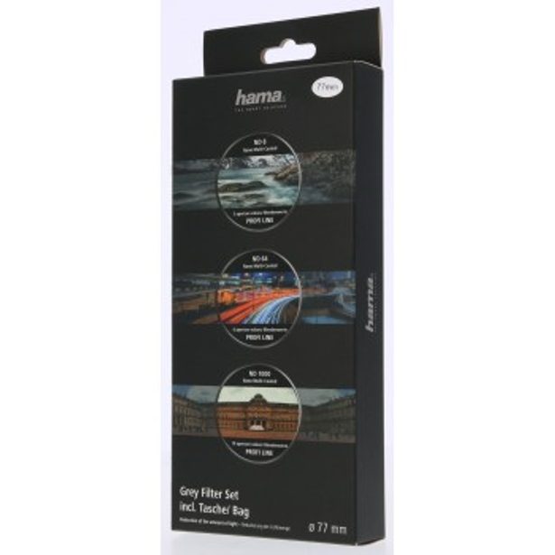 Hama set šedých filtrů ND8, ND64, ND1000, průměr 77 mm, pouzdro na filtre