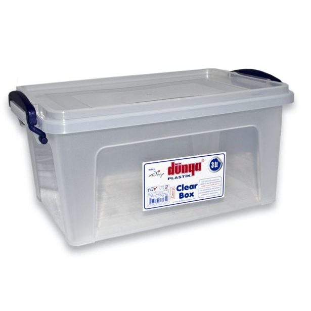box 9,0l CLEAR 36x23x16cm, transp.plast