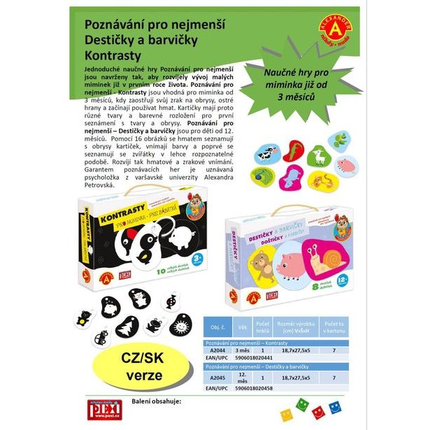 Destičky a barvičky-poznávání pro nejmenší