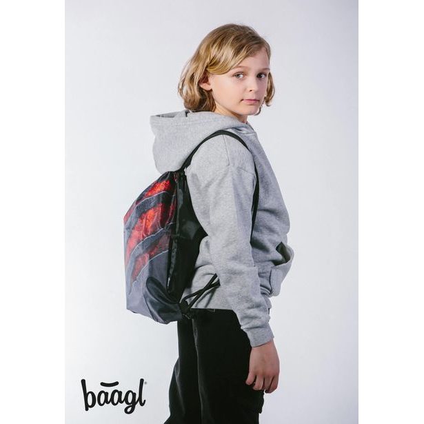 BAAGL SET 5 Core Láva: batoh, penál, sáček, ledvinka, obal na notebook