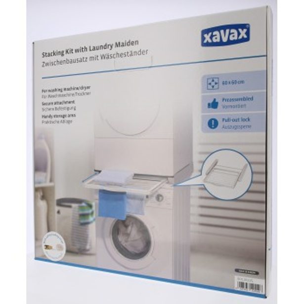 Xavax spojovací mezikus pro pračku/sušičku, s výsuvným sušákem, univerzální