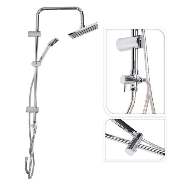 EXCELLENT HOUSEWARE Sprchový set bez baterie na stěnu DÉŠŤ chrom KO-CF6000010