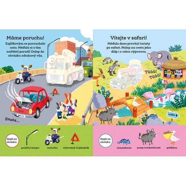 MÉĎULA ŠIKULA: POZNÁVÁME DOPRAVNÍ PROSTŘEDKY – Samolepková knížka