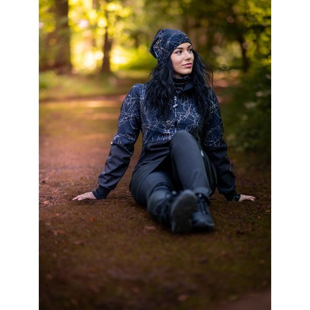 Unuo, Dámský softshellový kabát s fleecem, Černá, Šperky