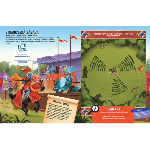 MISIA STREDOVĚK – Pátraj a lúšti so samolepkami