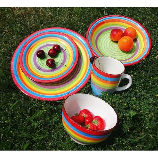 HIT Jídelní sada talířů Ibiza 18 ks HT-24327104