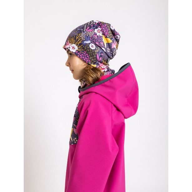 Unuo, Dětská čepice fleecová spadená, Kolibřík