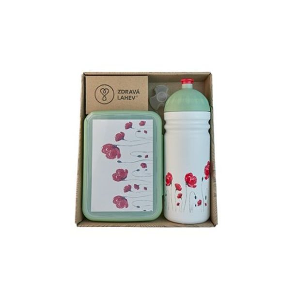 SET Vlčí máky - zdravá láhev/zdravá sváča