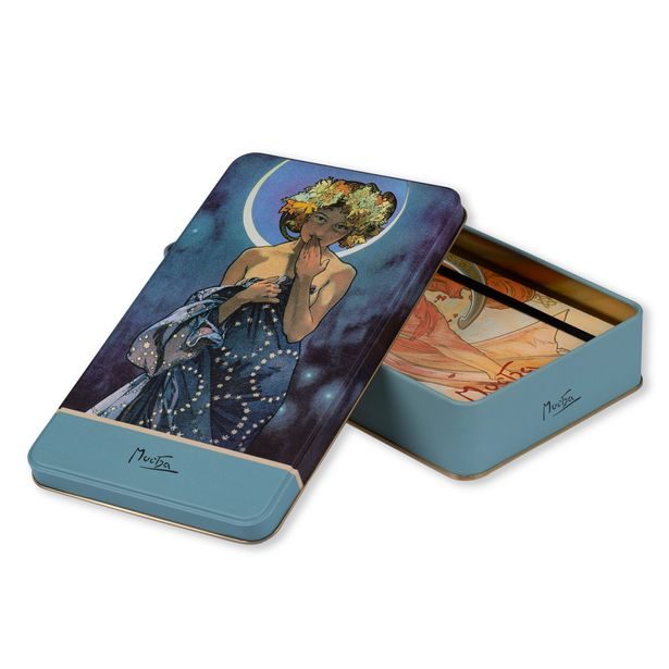 Plechová dóza Alfons Mucha - Luna, 24 × 14 × 4 cm