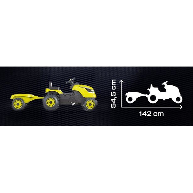 Šlapací traktor Farmer XL zelený s vozíkem