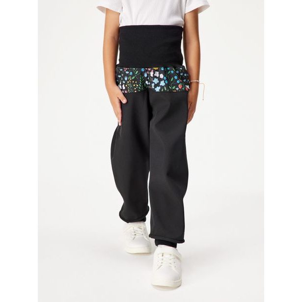 Unuo, Batolecí softshellové kalhoty s fleecem Basic, Černá, Zahrada