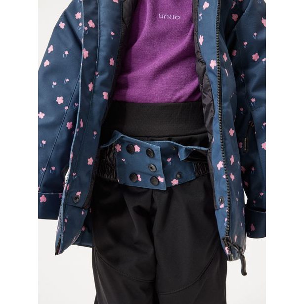 Unuo Dětská zimní bunda Polar, Květiny