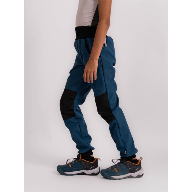 Unuo, Dětské softshellové kalhoty s fleecem Street Strong, Kobaltová