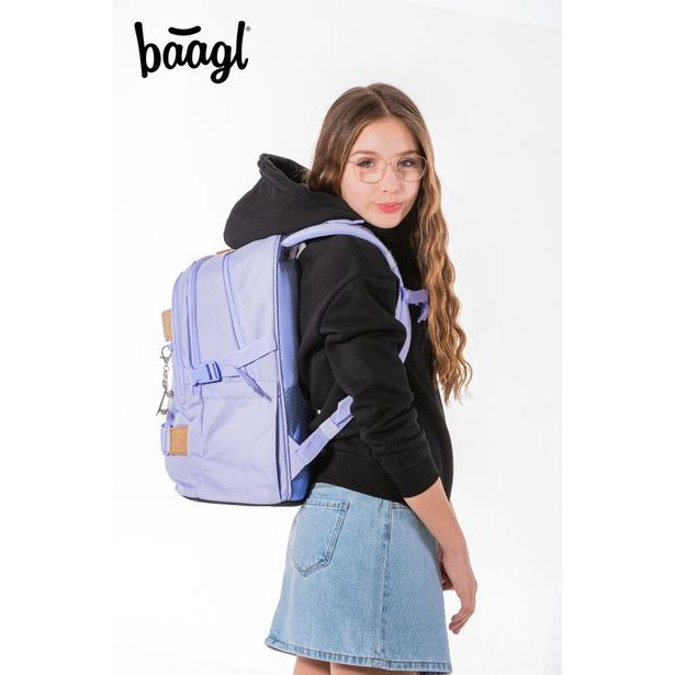 BAAGL SET 5 Skate Lilac: batoh, penál, sáček, ledvinka, obal na notebook
