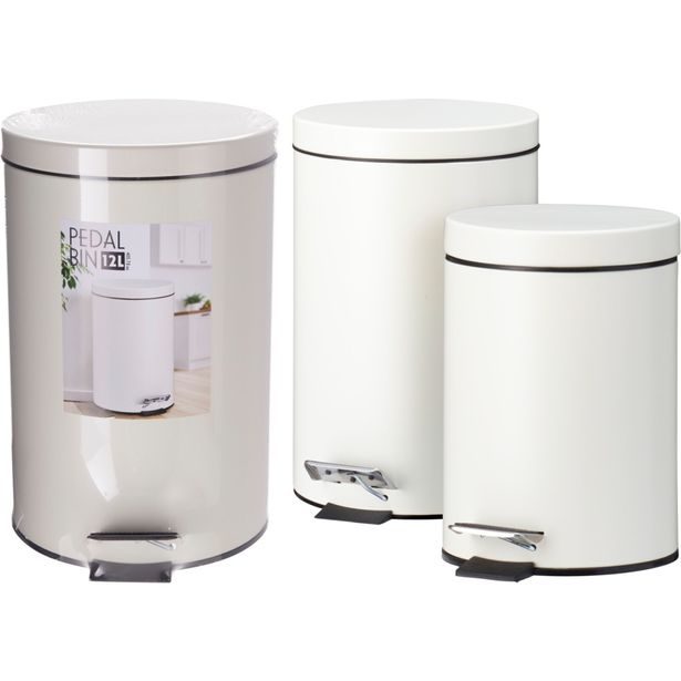 EXCELLENT HOUSEWARE Odpadkový koš pedálový 12 a 3 l krémová KO-C88000070