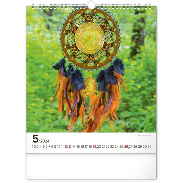 Nástěnný kalendář Lapač snů 2024, 30 × 34 cm