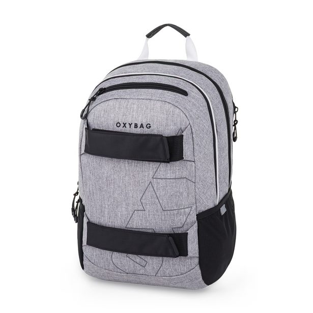 Studentský batoh + etue OXY Sport Grey Melange