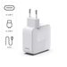Hama rychlá USB nabíječka GaN 2x USB-C, PD 30 W, navíjecí kabel