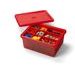 LEGO úložný box s organizérem - červená