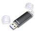 Hama USB flash disk Laeta Twin, USB 3.0, 16 GB, 40 MB/s, černý