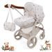 Kočárek pro panenky Bella 2v1 s taškou - Woodland