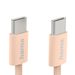 Hama USB-C 2.0 kabel Fabric, 1m, opletený, oranžový