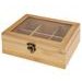 EXCELLENT HOUSEWARE Krabička na čaj dřevěná 6 přihrádek KO-784610200