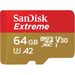 SanDisk Extreme microSDXC card for Mobile Gaming 64 GB 170 MB/s and 80 MB/s, A2 C10 V30 UHS-I U3