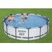 Nadzemní bazén kulatý Steel Pro MAX, kartušová filtrace, schůdky, plachta, průměr 4,57m, výška 1,07m